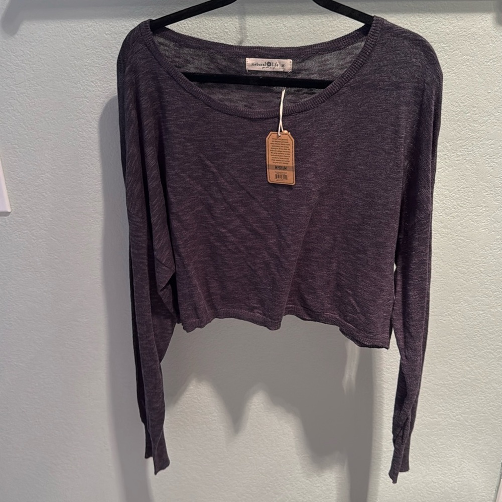 Natural Life Cropped Sweater NWT!